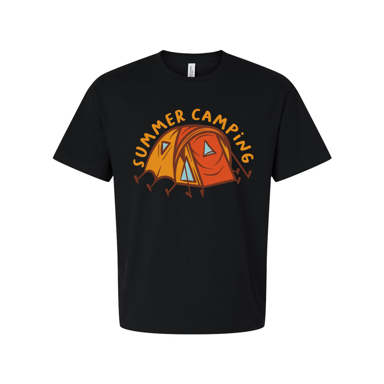 Summer Camping Graphic Tee For Outdoors Enthusiasts, Unisex Tent Design T Shirt For Adventure Lovers