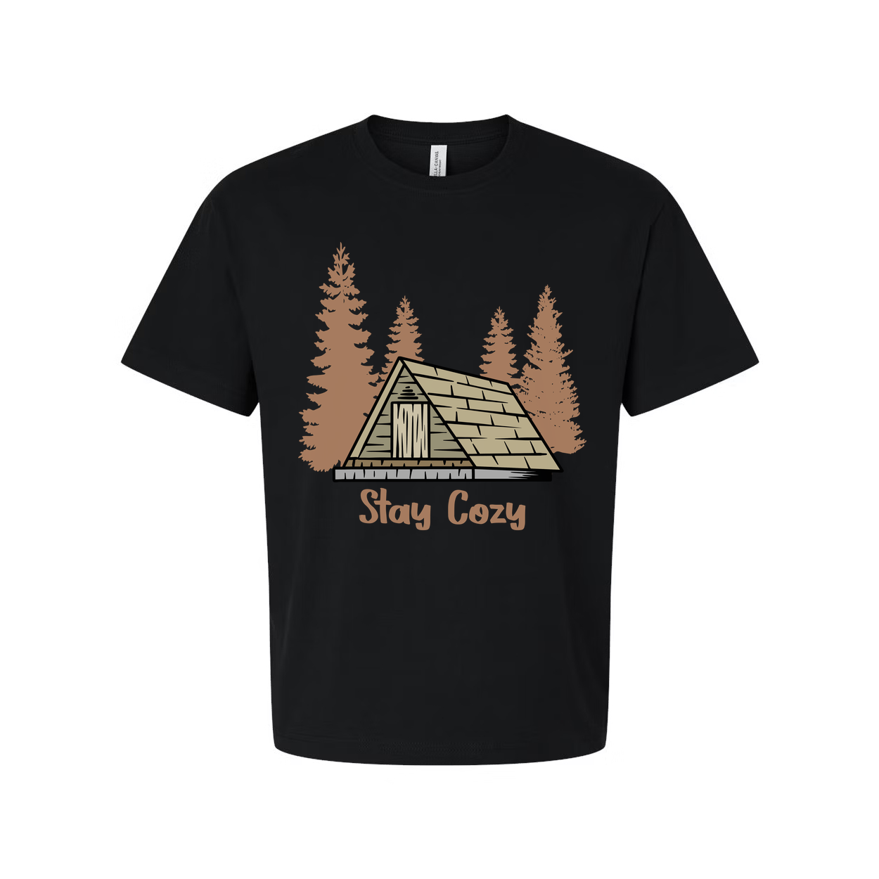 Camping Tent Graphic T Shirt For Outdoors Enthusiasts Stay Cozy Forest Scene Tee