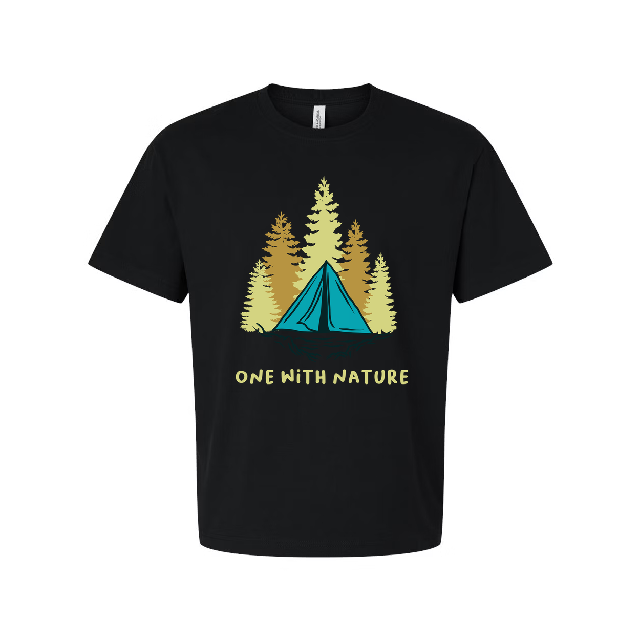 Unisex Outdoor T Shirt With Camping Tent And Pine Forest Graphic For Nature Lovers