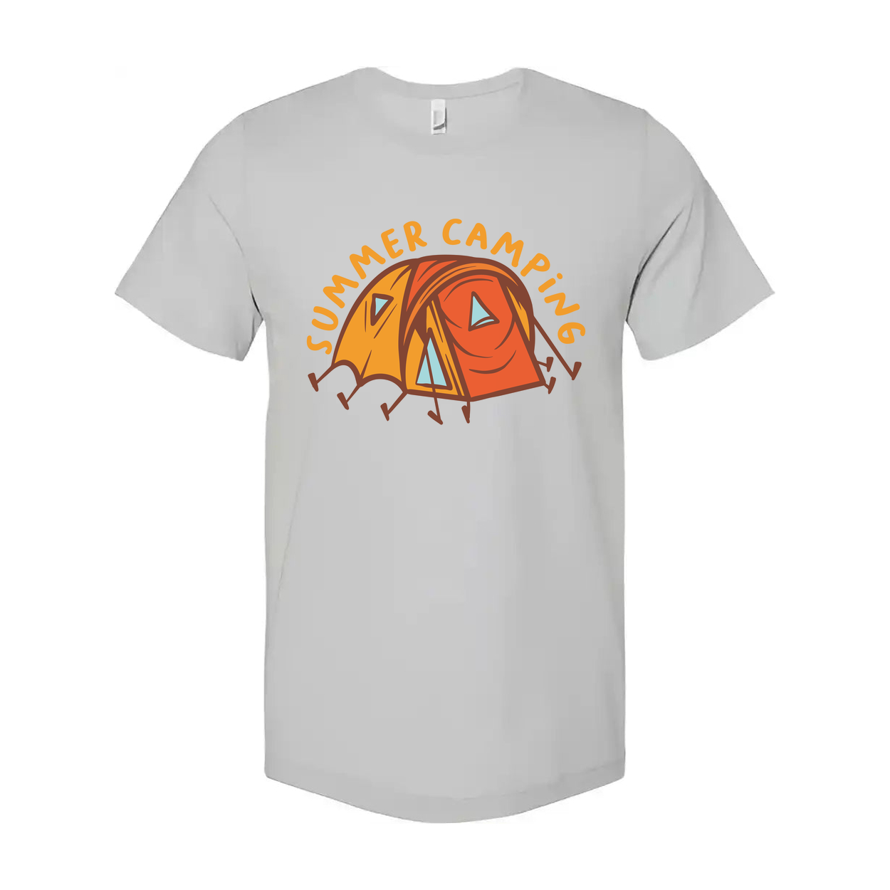 Summer Camping Graphic Tee For Outdoors Enthusiasts, Unisex Tent Design T Shirt For Adventure Lovers