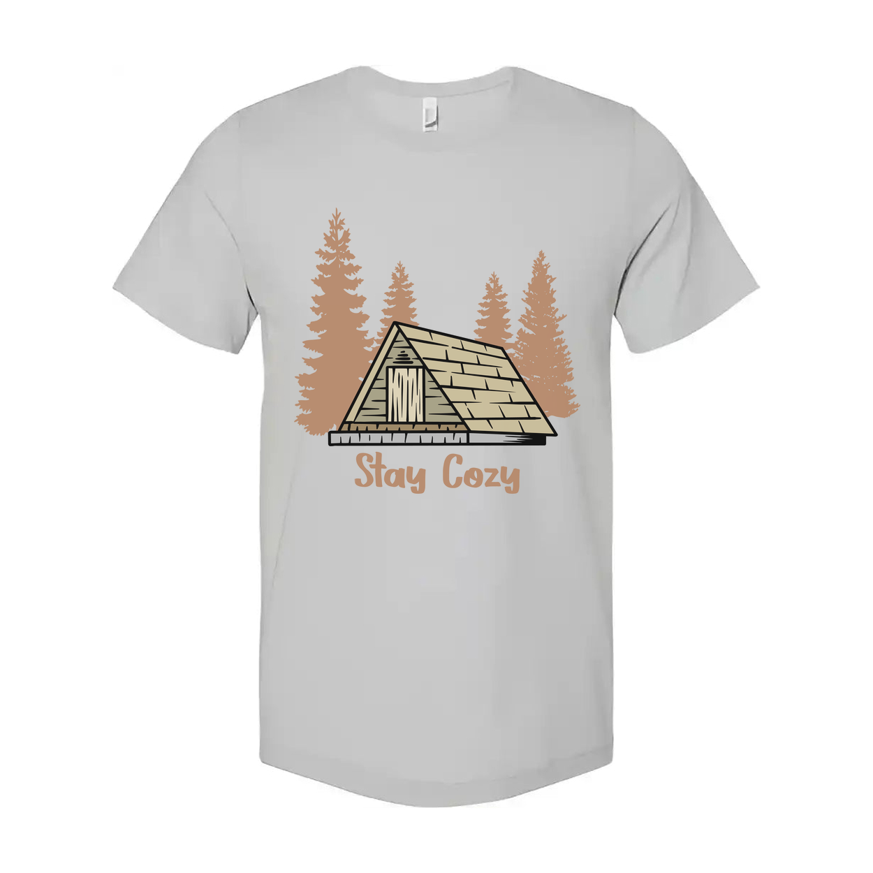 Camping Tent Graphic T Shirt For Outdoors Enthusiasts Stay Cozy Forest Scene Tee