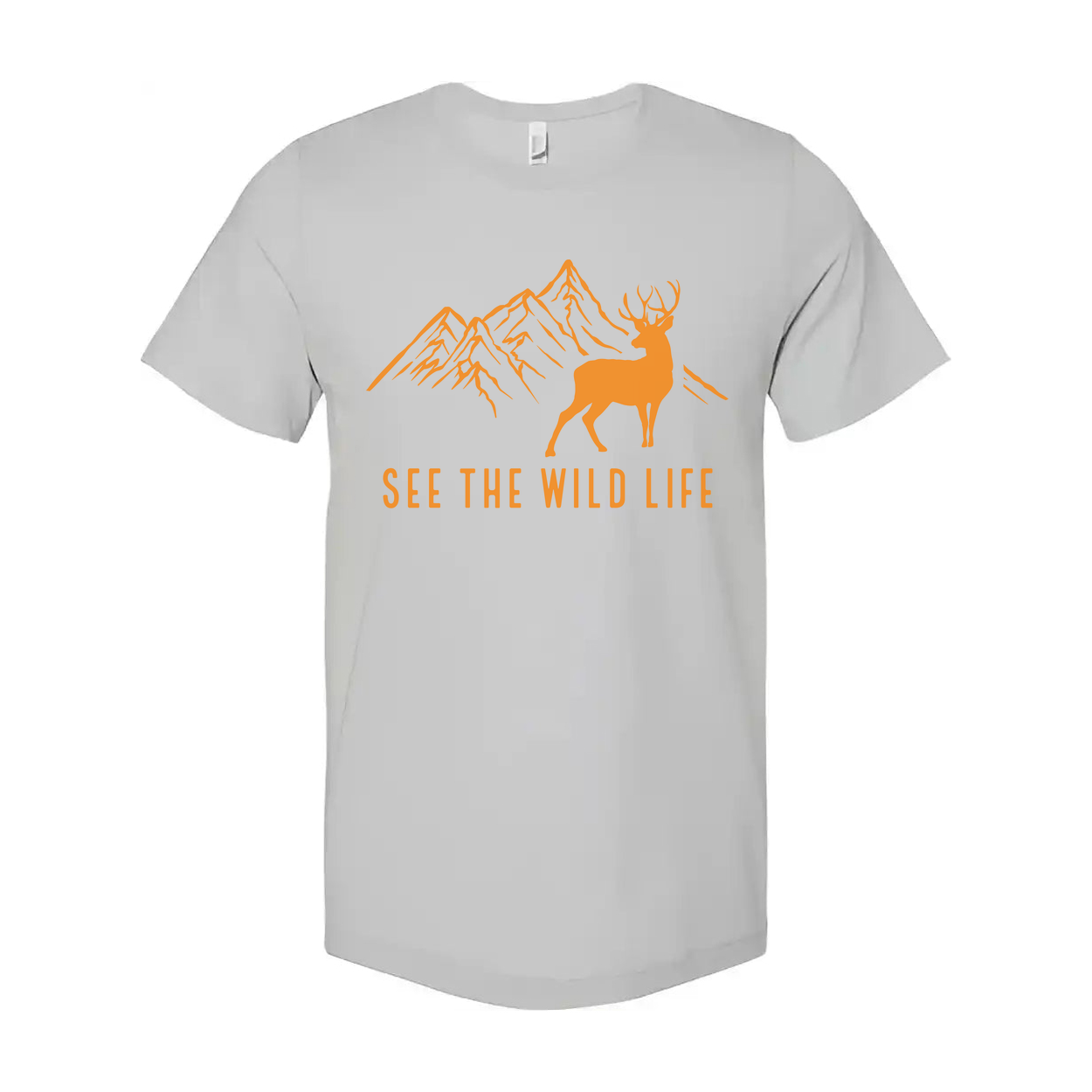 See The Wild Life Mountain Deer Graphic Unisex Outdoor T Shirt With Nature Adventure Theme And Comfortable Fit