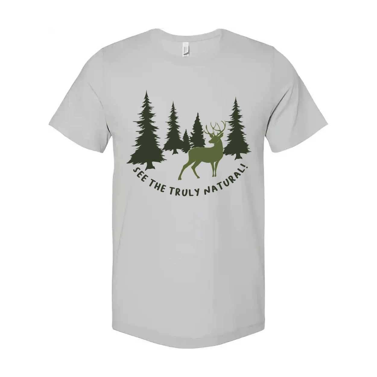 Forest Scene Deer Graphic Tee For Outdoors Enthusiasts Unisex See The Truly Natural