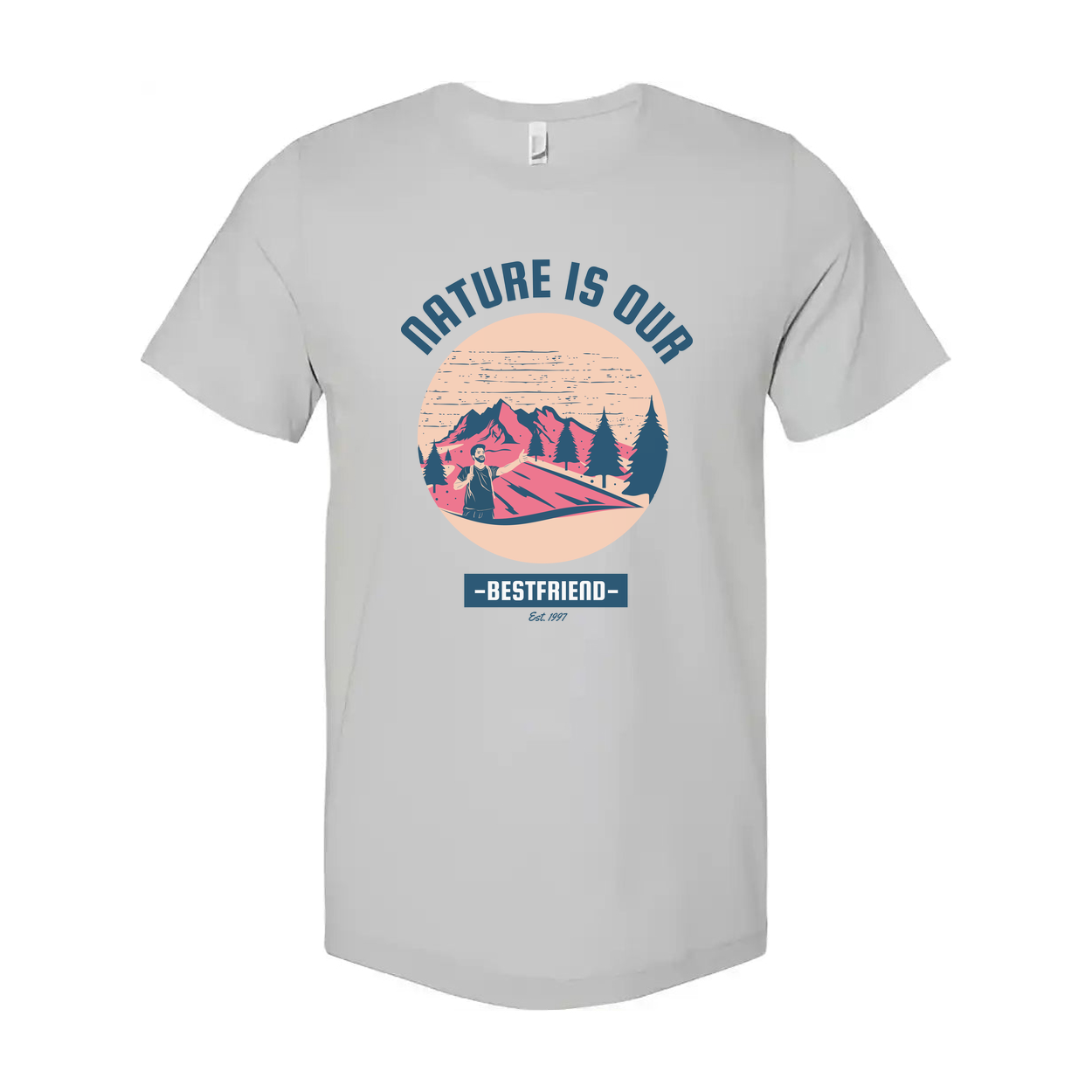 Nature Is Our Best Friend Unisex Graphic Tee With Outdoor Landscape Illustration
