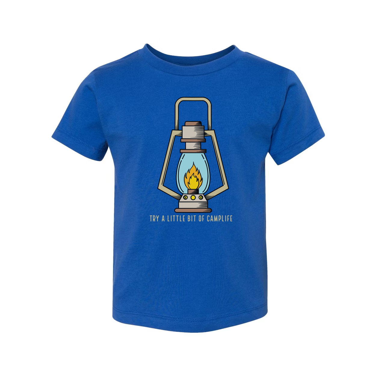 Unisex Outdoor Lantern Graphic T Shirt With Camp Life Motto For Outdoor Enthusiasts
