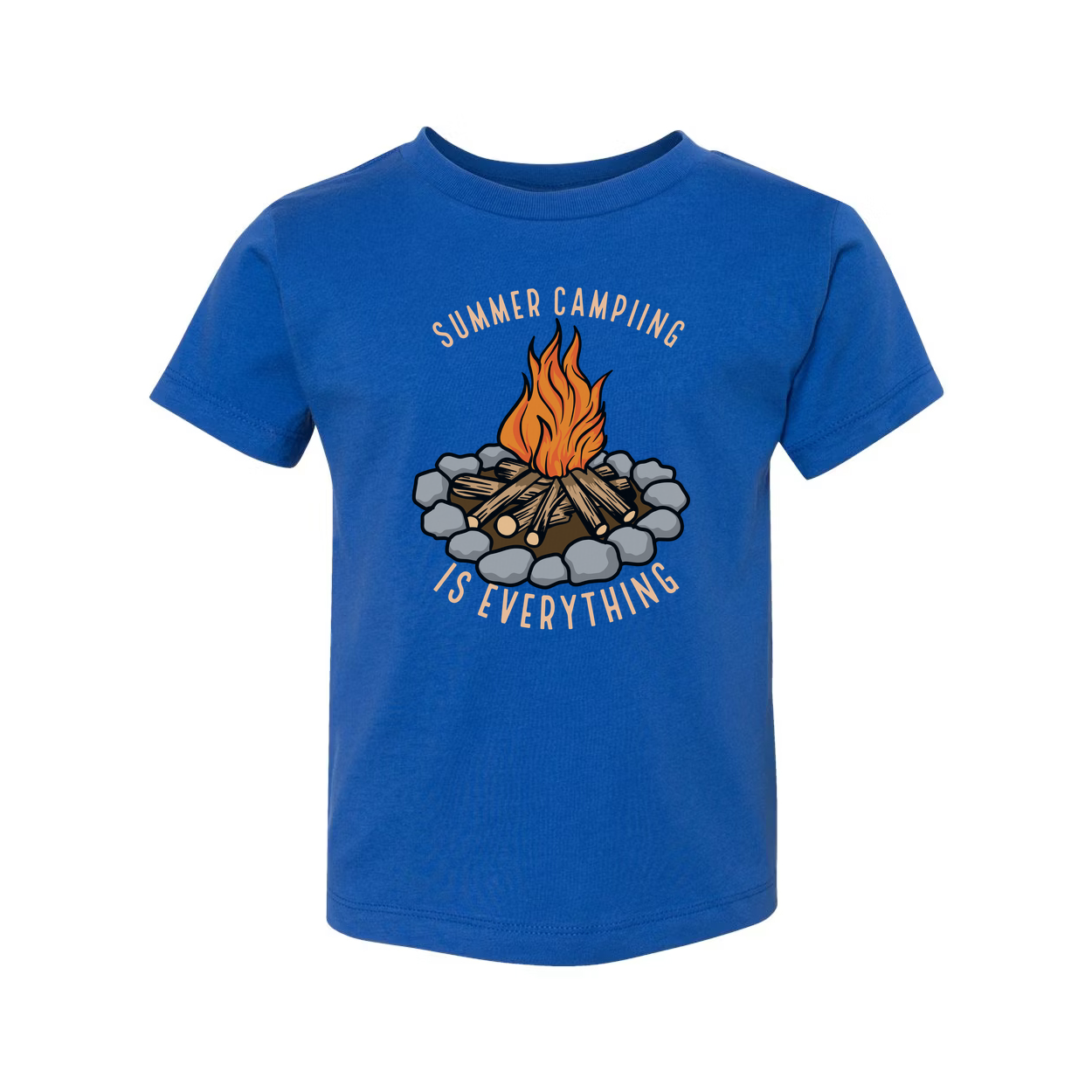 Unisex Outdoor Camping T Shirt With Campfire Illustration Graphic Tee For Outdoor Enthusiasts