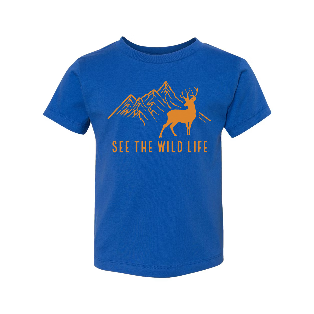 See The Wild Life Mountain Deer Graphic Unisex Outdoor T Shirt With Nature Adventure Theme And Comfortable Fit