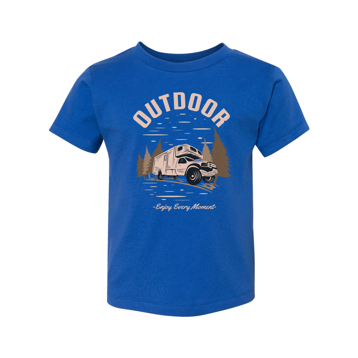Outdoor Adventure Camper Van Graphic T Shirt For Men And Women With Forest Scene