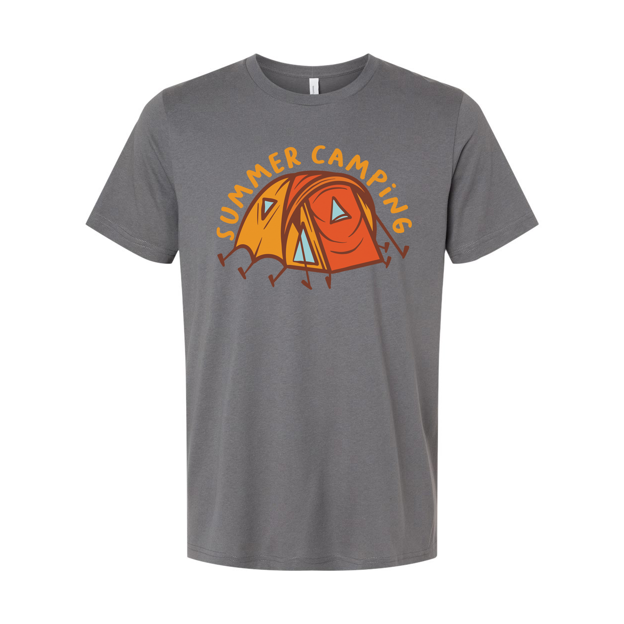 Summer Camping Graphic Tee For Outdoors Enthusiasts, Unisex Tent Design T Shirt For Adventure Lovers