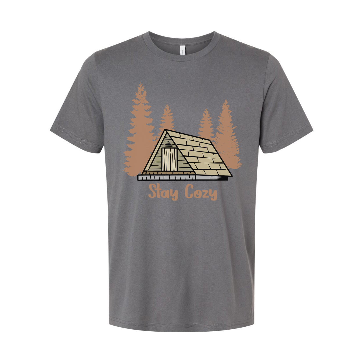 Camping Tent Graphic T Shirt For Outdoors Enthusiasts Stay Cozy Forest Scene Tee