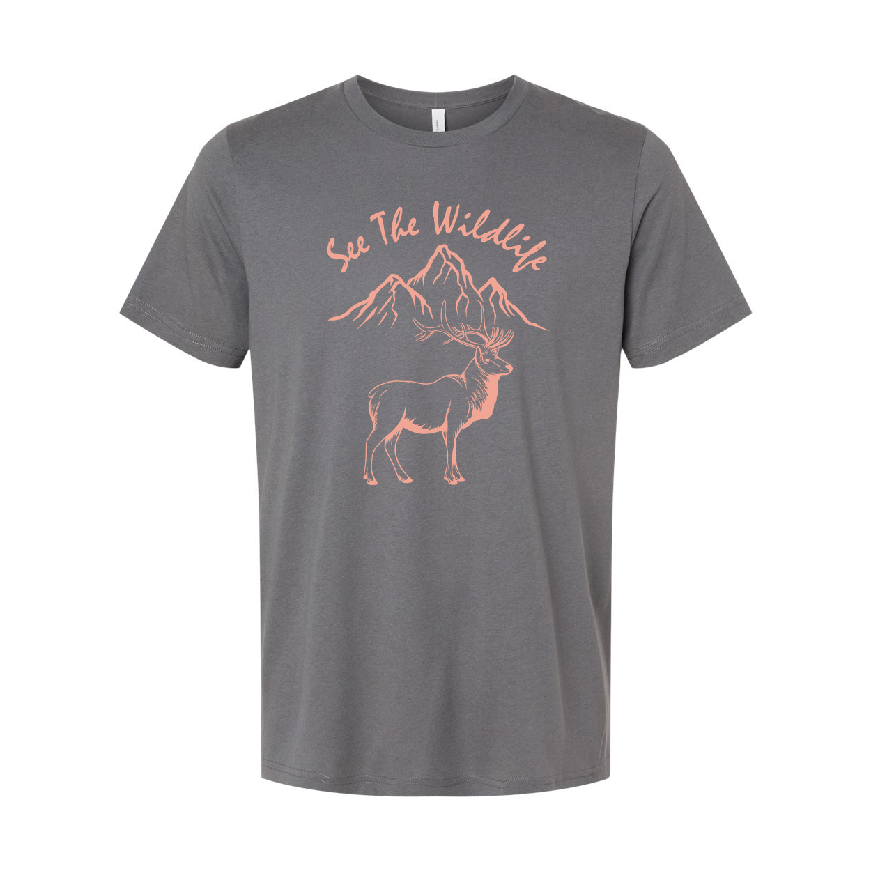 Unisex Wildlife Mountain Elk Graphic T Shirt Featuring See The Wildlife Design For Outdoor Enthusiasts