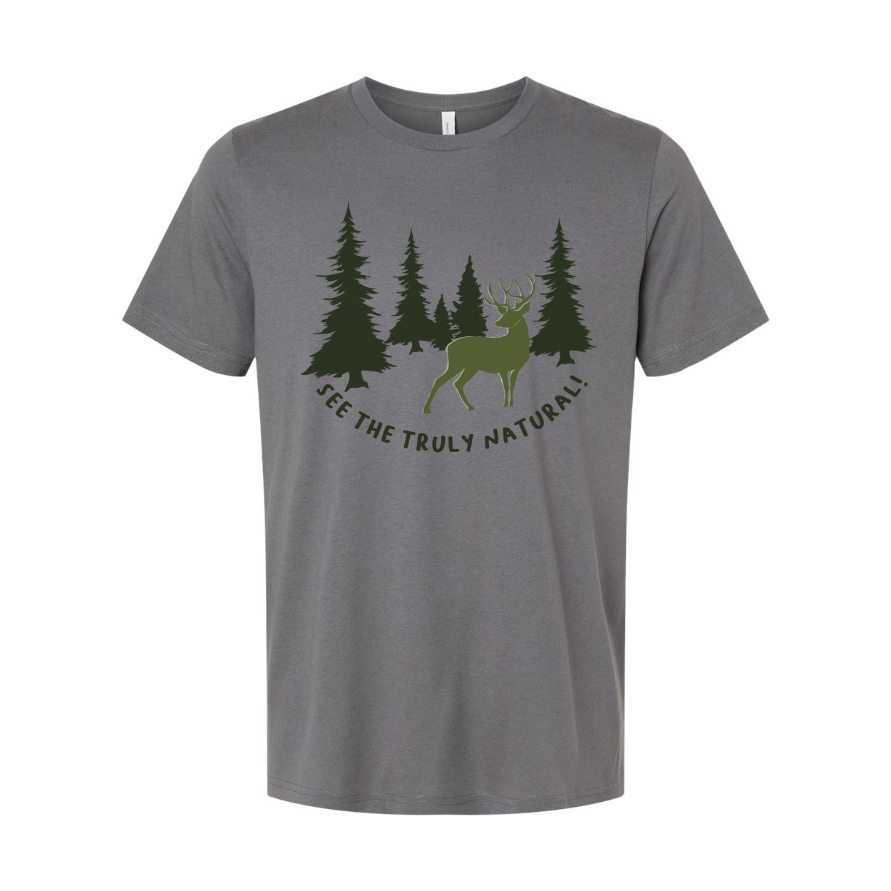 Forest Scene Deer Graphic Tee For Outdoors Enthusiasts Unisex See The Truly Natural
