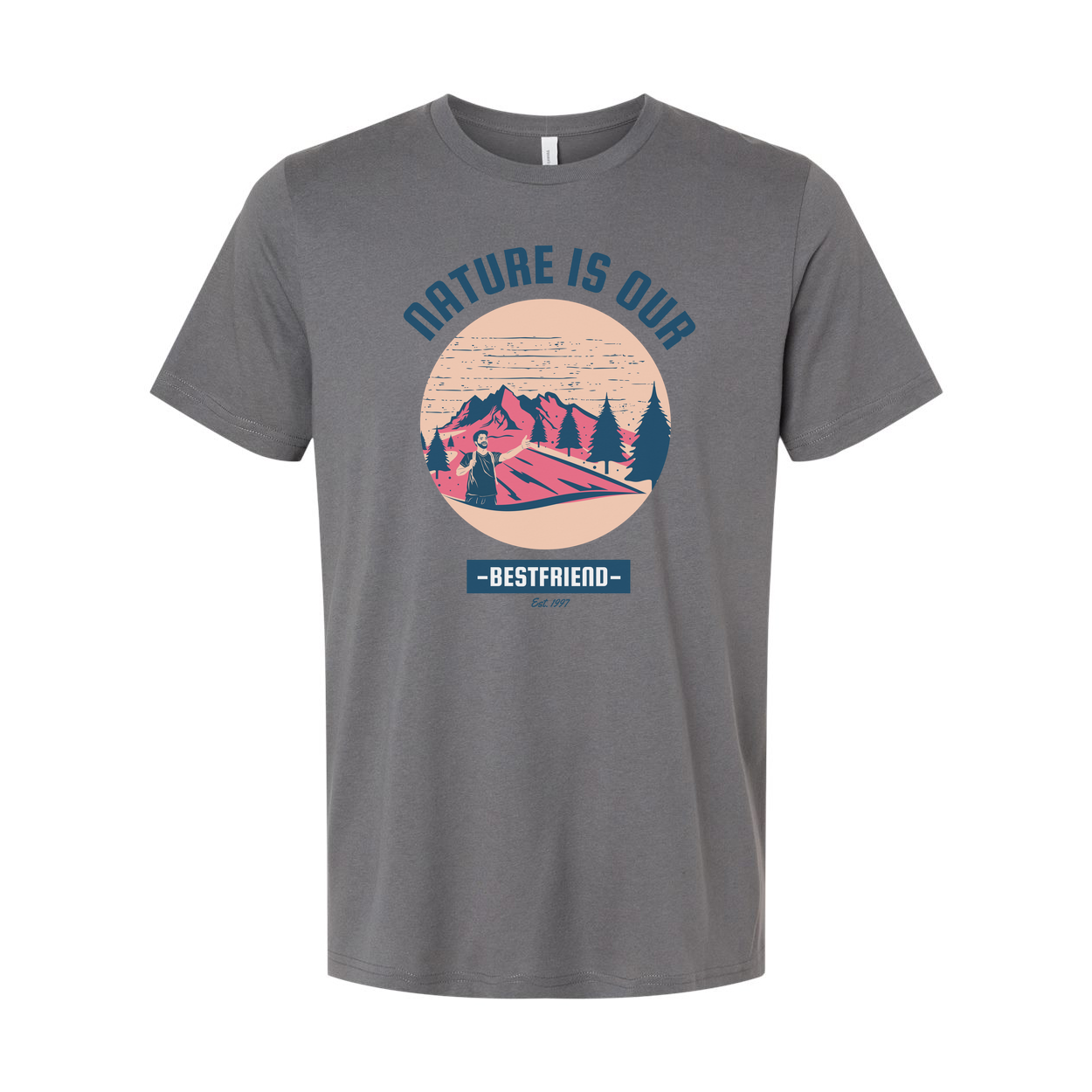 Nature Is Our Best Friend Unisex Graphic Tee With Outdoor Landscape Illustration