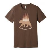 Unisex Outdoors Bear And Forest Graphic Tee For Nature Lovers Camping Hiking Adventures