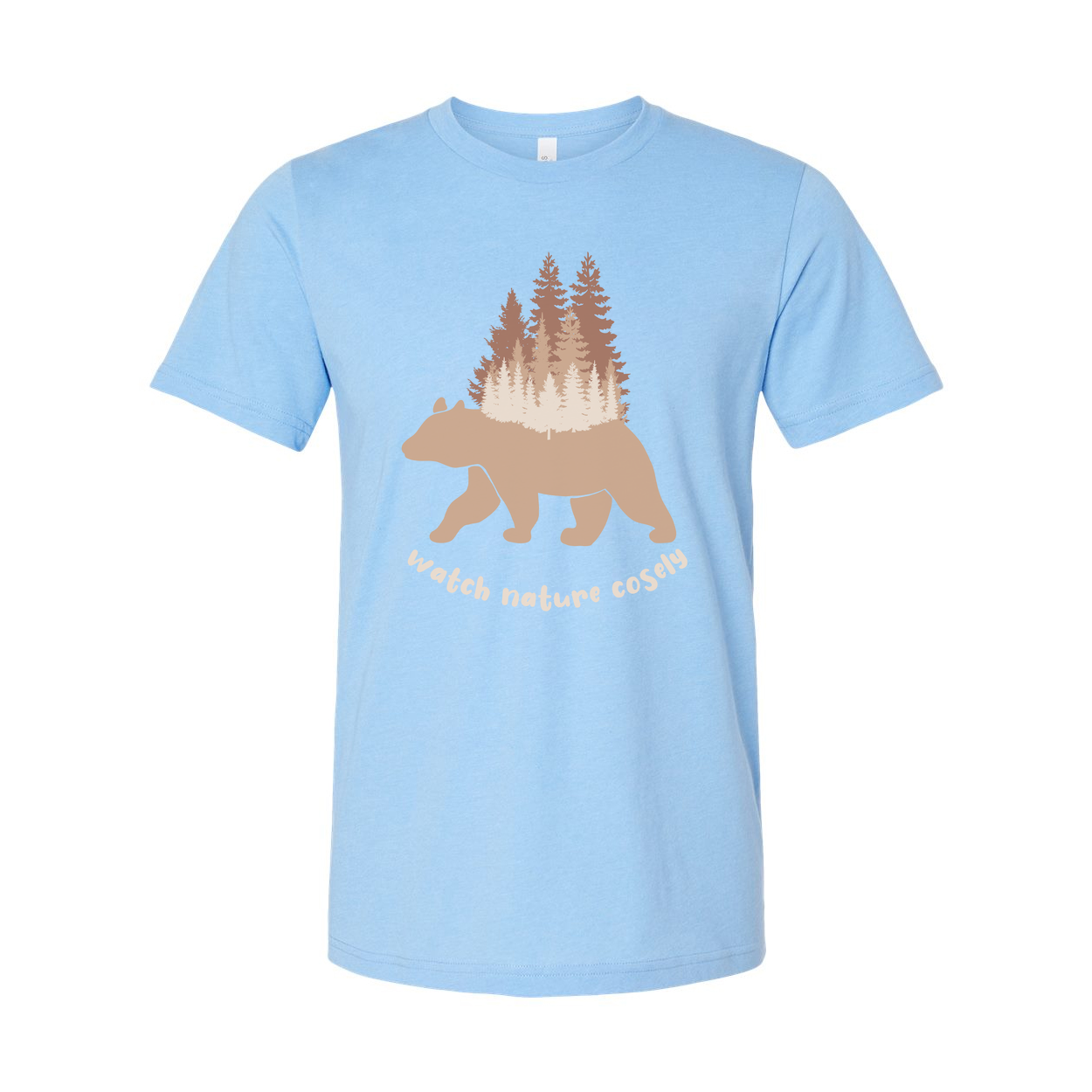Unisex Outdoors Bear And Forest Graphic Tee For Nature Lovers Camping Hiking Adventures