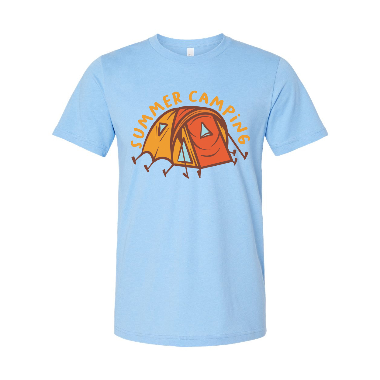 Summer Camping Graphic Tee For Outdoors Enthusiasts, Unisex Tent Design T Shirt For Adventure Lovers