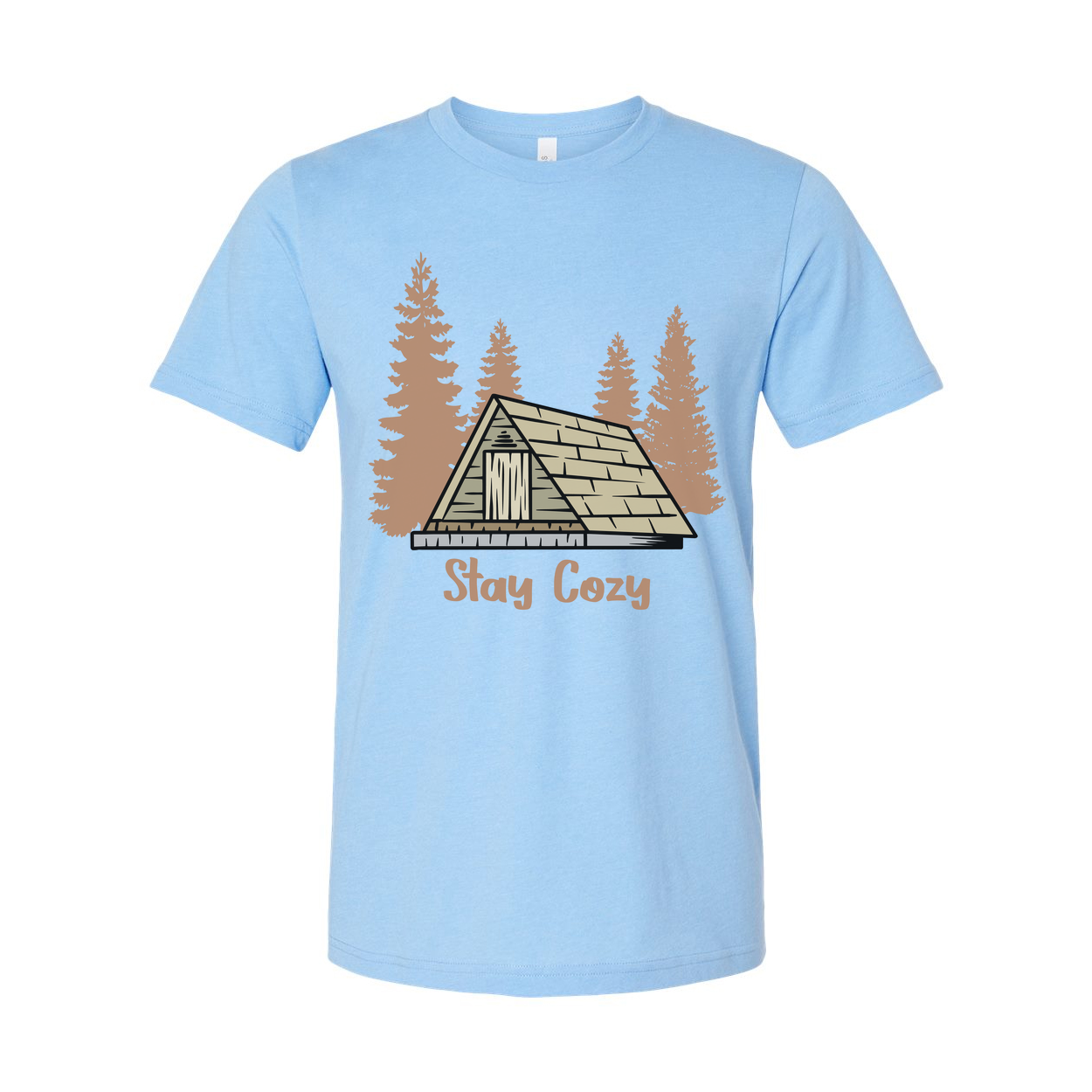 Camping Tent Graphic T Shirt For Outdoors Enthusiasts Stay Cozy Forest Scene Tee