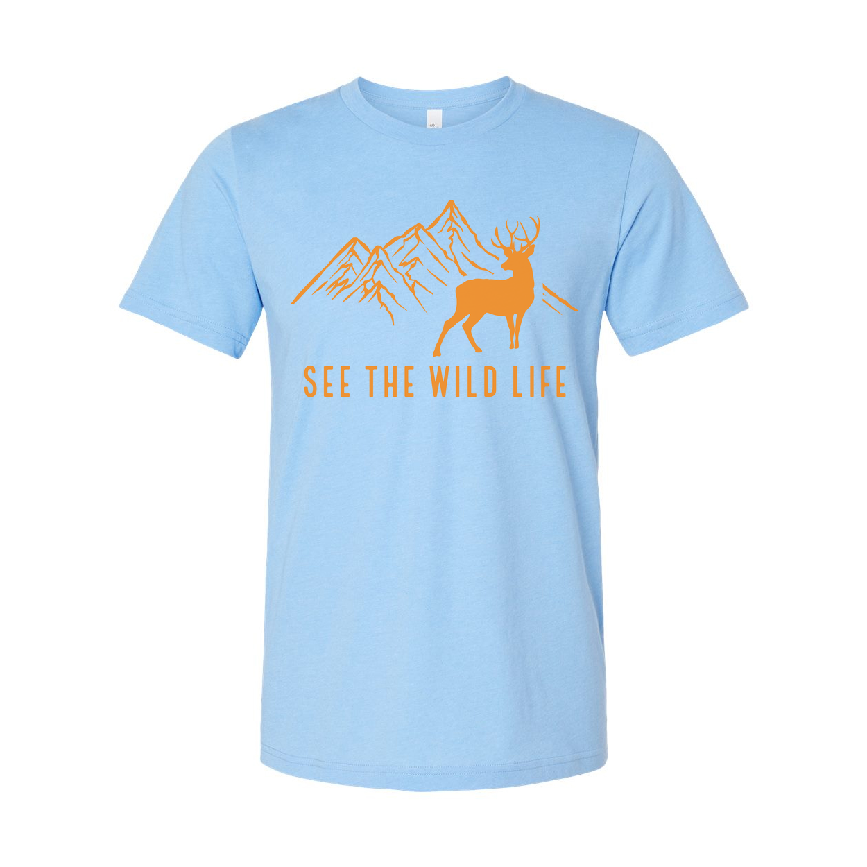 See The Wild Life Mountain Deer Graphic Unisex Outdoor T Shirt With Nature Adventure Theme And Comfortable Fit