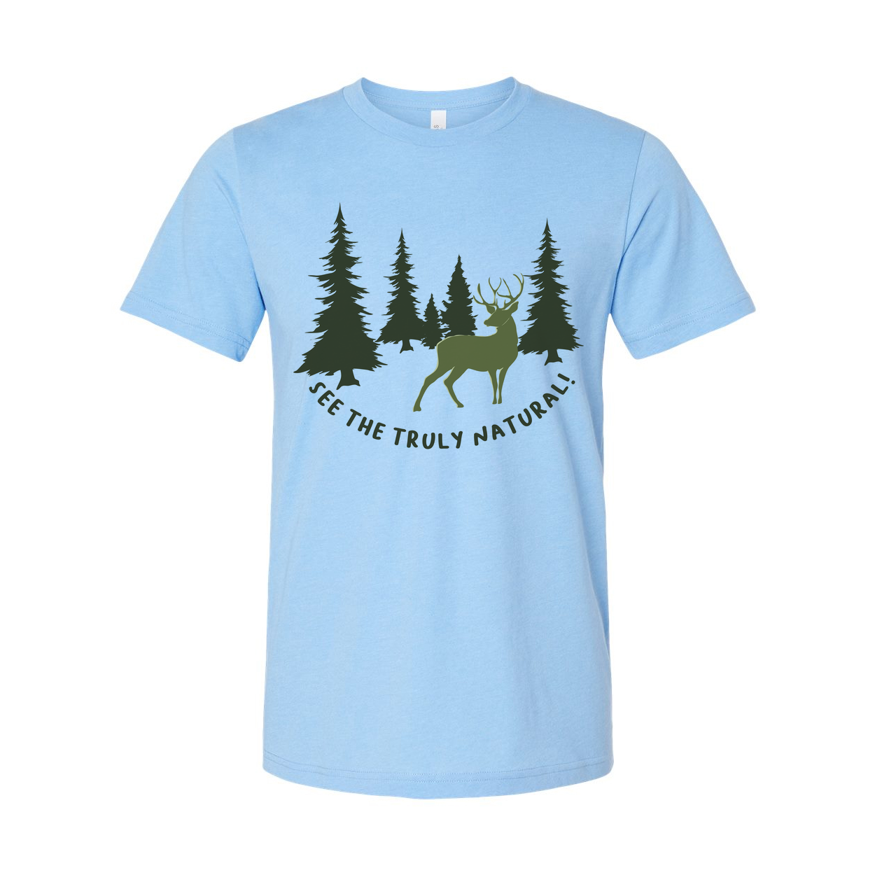Forest Scene Deer Graphic Tee For Outdoors Enthusiasts Unisex See The Truly Natural