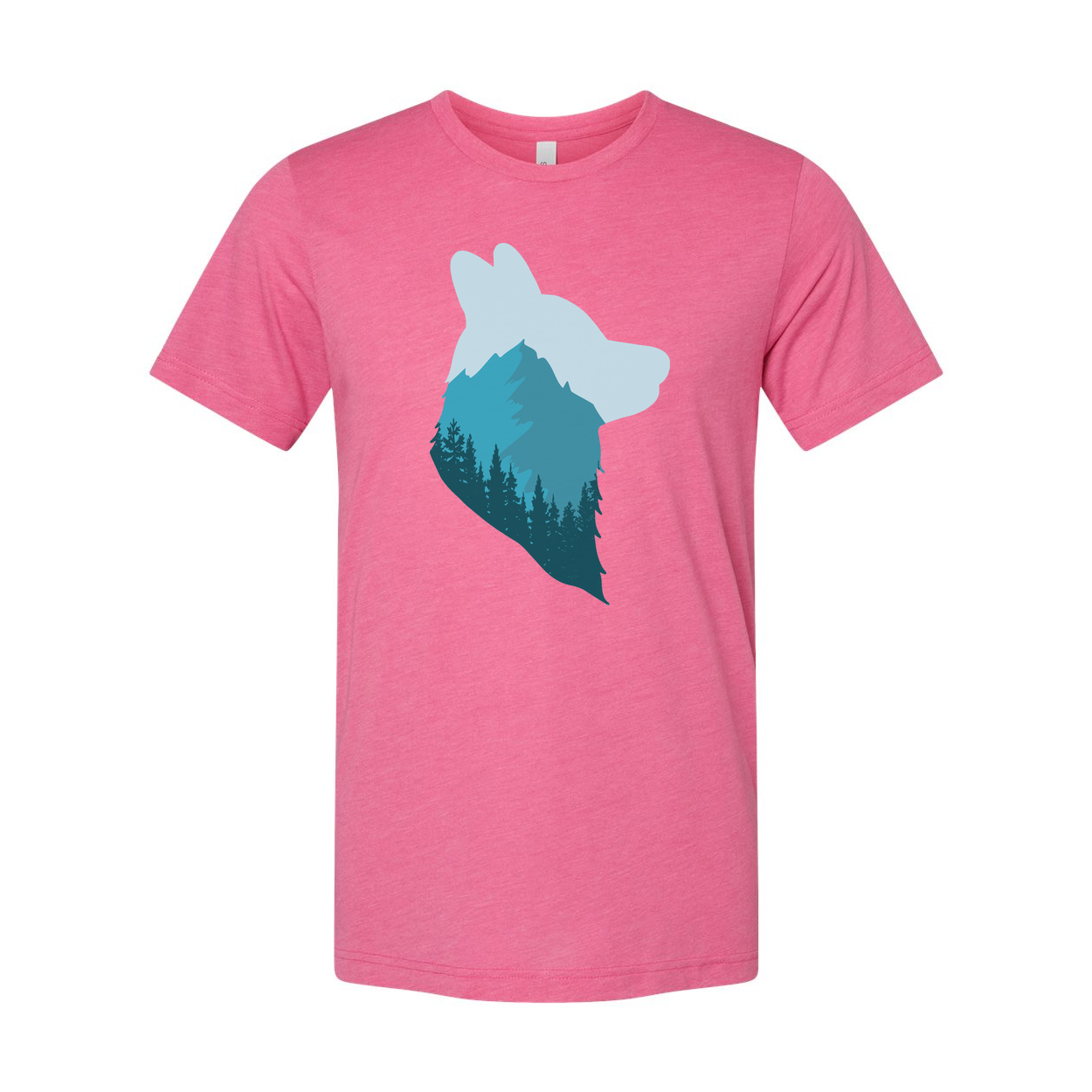 Unisex Outdoor Theme T Shirt With Mountain Landscape Bear Silhouette Graphic For Adventure Lovers