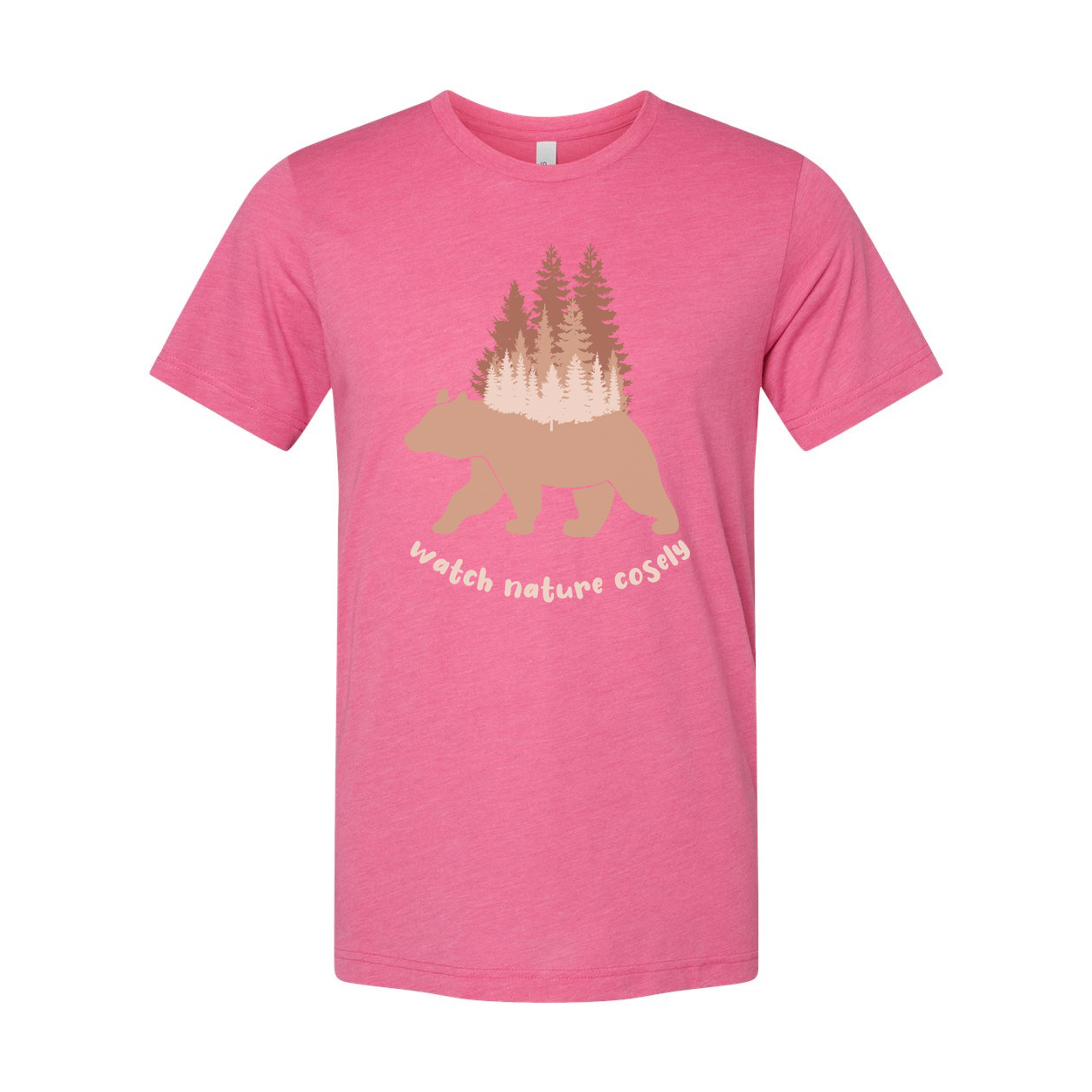 Unisex Outdoors Bear And Forest Graphic Tee For Nature Lovers Camping Hiking Adventures