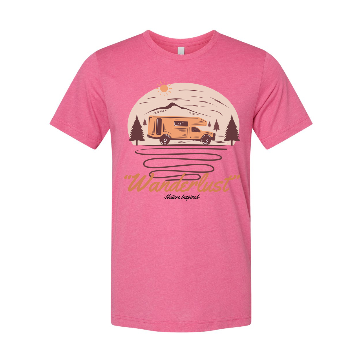 Wanderlust Camper Van Graphic T Shirt For Outdoor Enthusiasts