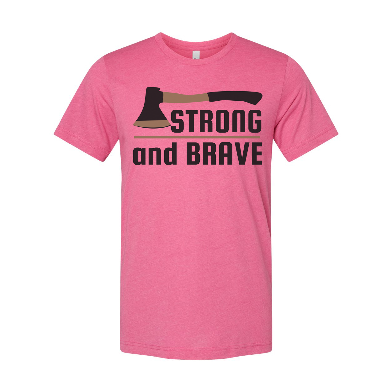 Strong and Brave Outdoor Axe Graphic T Shirt for Unisex Outdoor Enthusiasts and Casual Wear