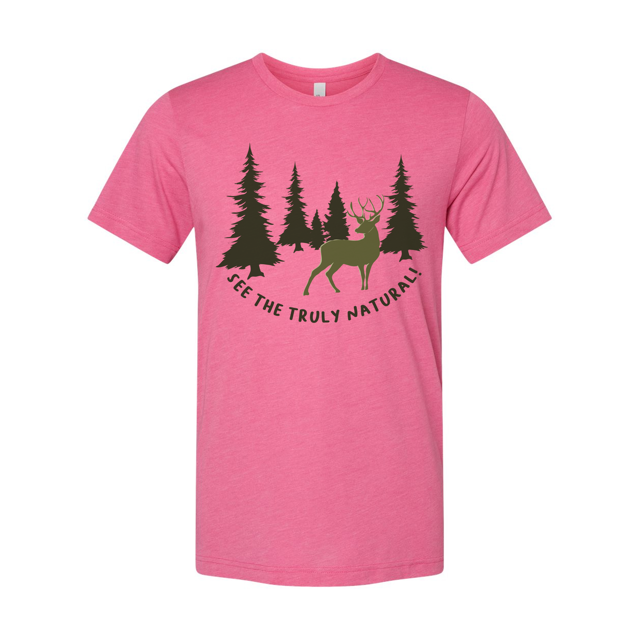 Forest Scene Deer Graphic Tee For Outdoors Enthusiasts Unisex See The Truly Natural