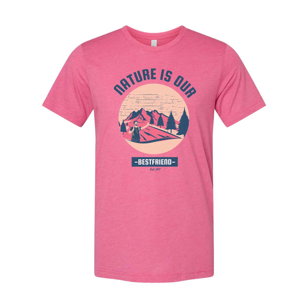 Nature Is Our Best Friend Unisex Graphic Tee With Outdoor Landscape Illustration