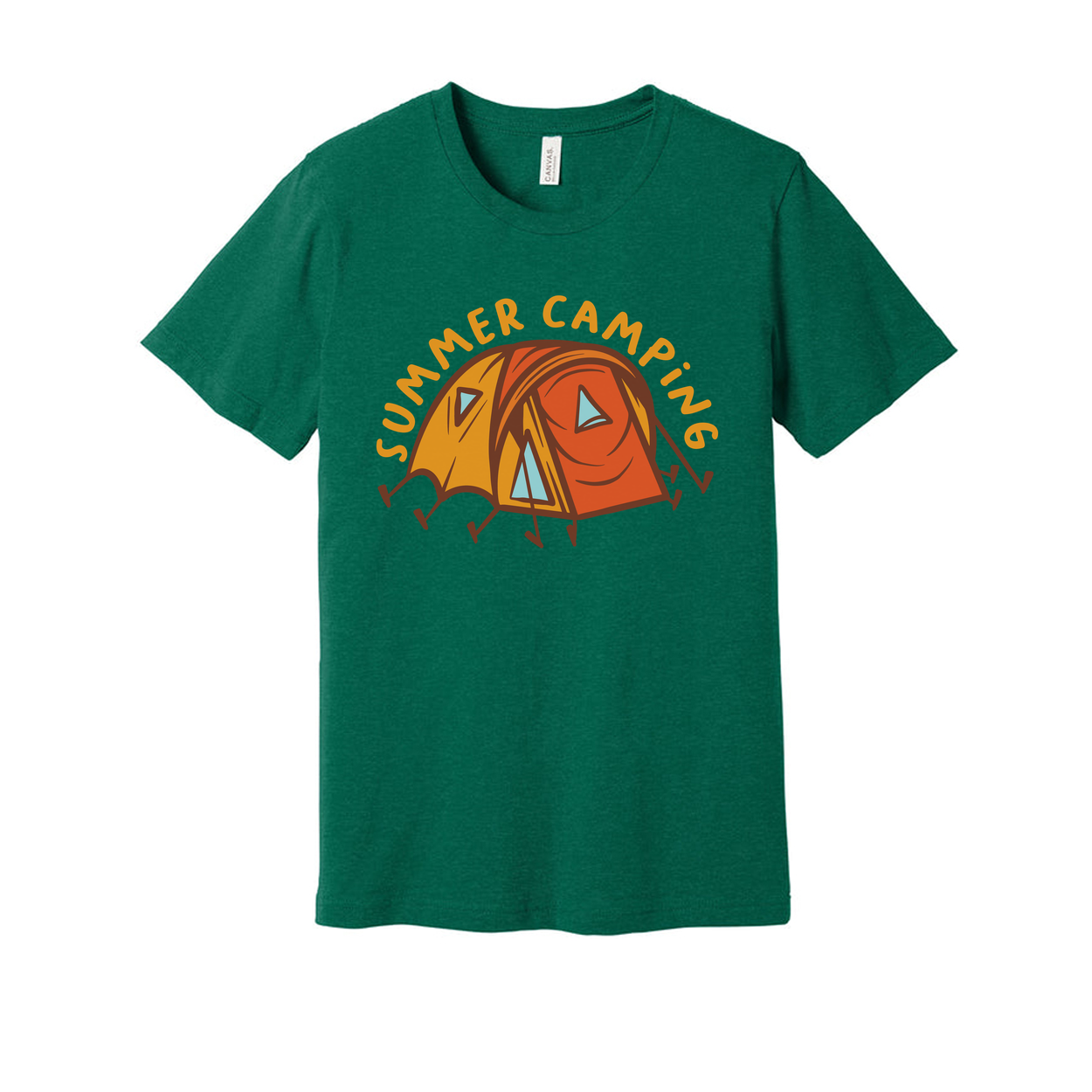 Summer Camping Graphic Tee For Outdoors Enthusiasts, Unisex Tent Design T Shirt For Adventure Lovers