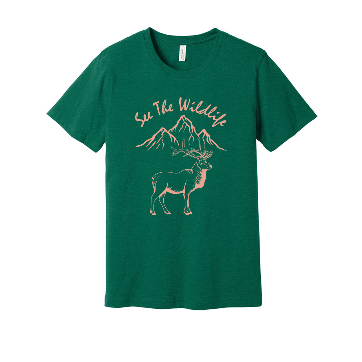 Unisex Wildlife Mountain Elk Graphic T Shirt Featuring See The Wildlife Design For Outdoor Enthusiasts