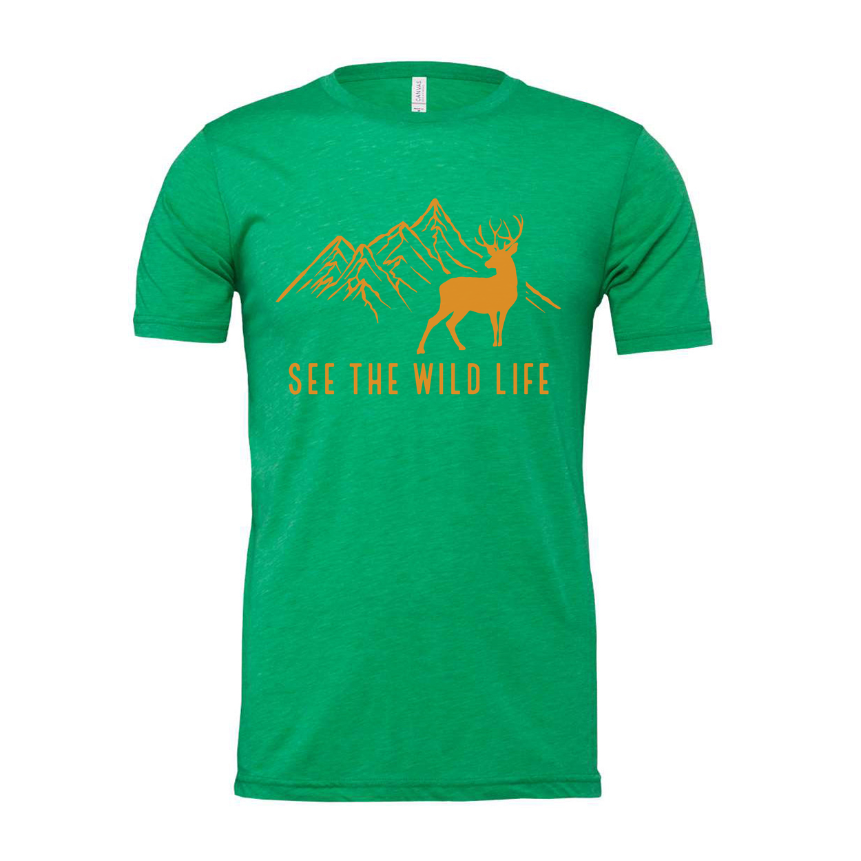 See The Wild Life Mountain Deer Graphic Unisex Outdoor T Shirt With Nature Adventure Theme And Comfortable Fit