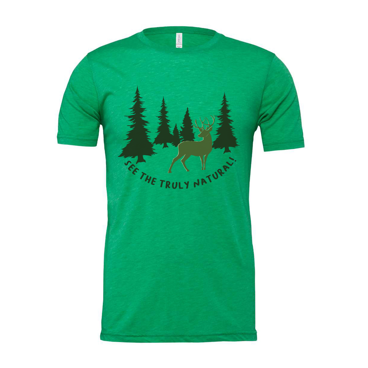 Forest Scene Deer Graphic Tee For Outdoors Enthusiasts Unisex See The Truly Natural