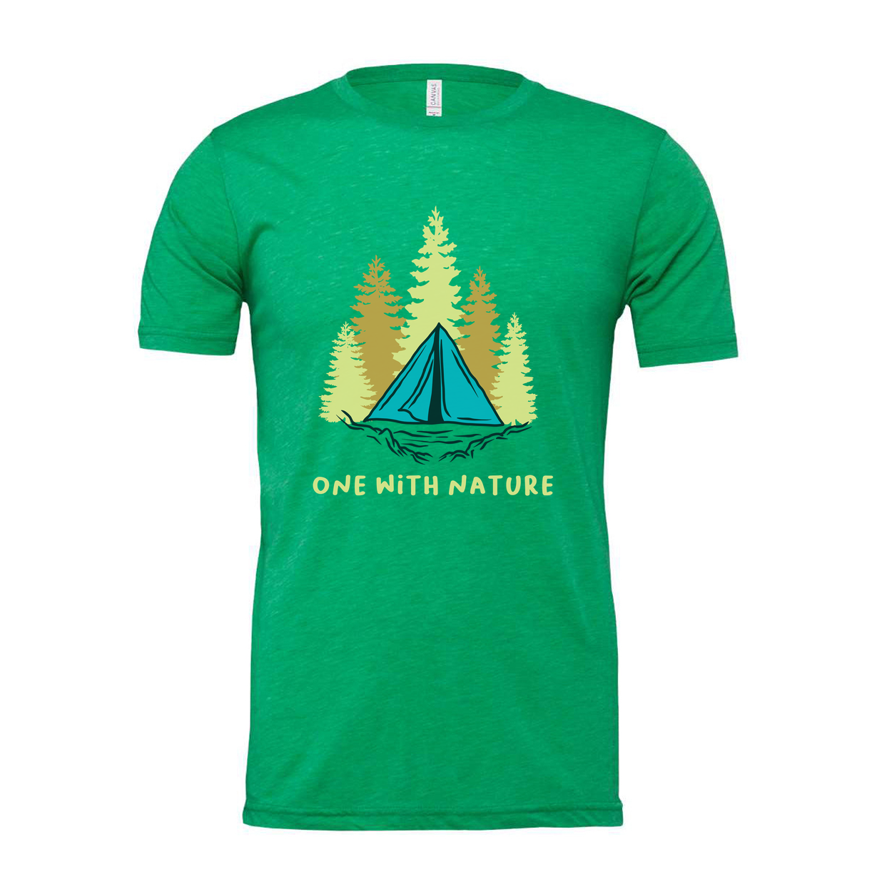 Unisex Outdoor T Shirt With Camping Tent And Pine Forest Graphic For Nature Lovers