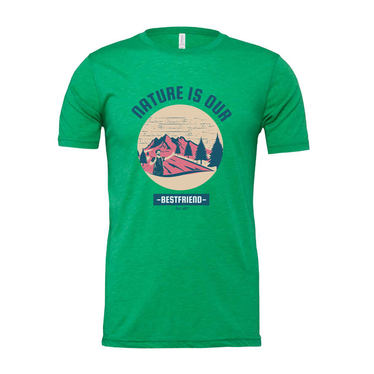 Nature Is Our Best Friend Unisex Graphic Tee With Outdoor Landscape Illustration