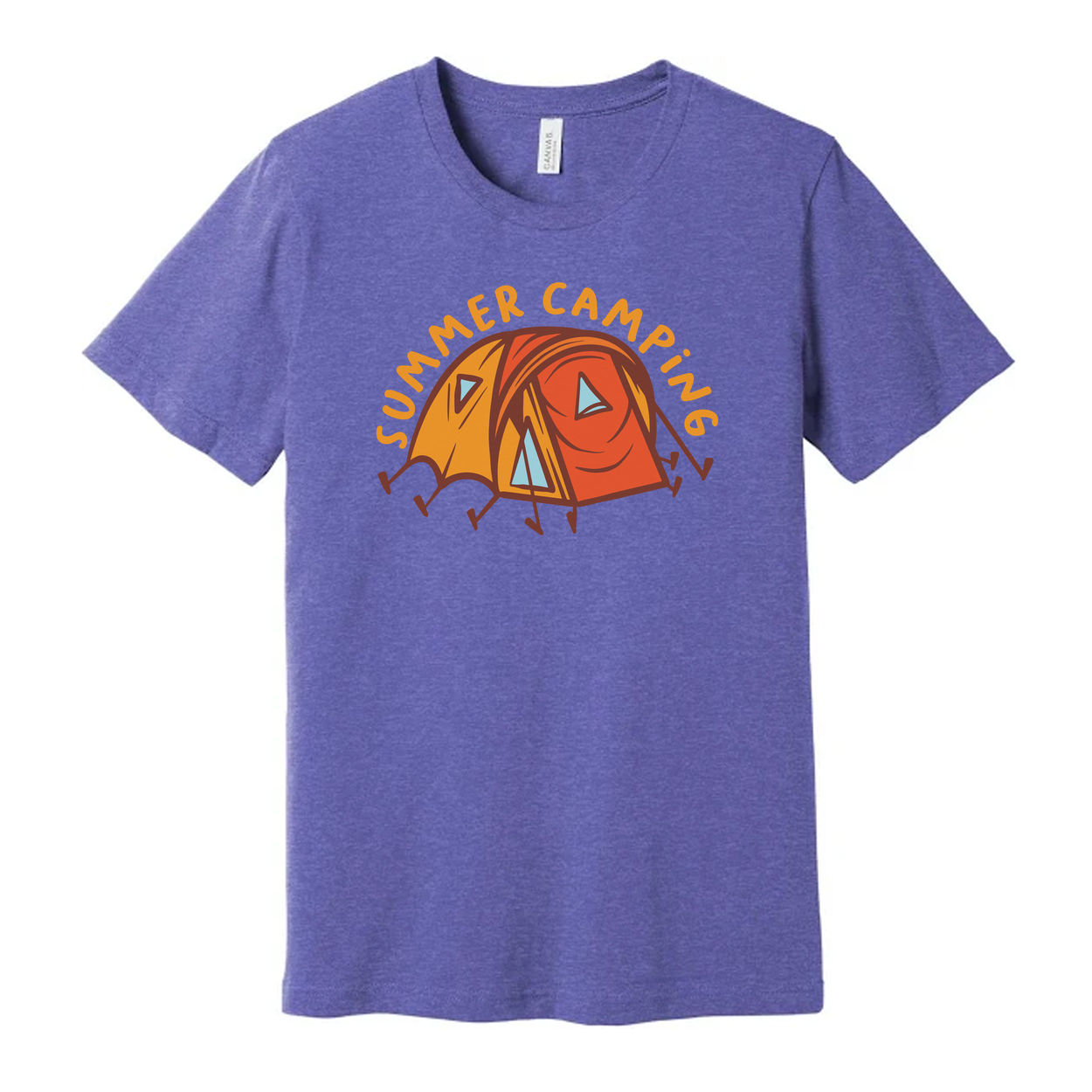 Summer Camping Graphic Tee For Outdoors Enthusiasts, Unisex Tent Design T Shirt For Adventure Lovers