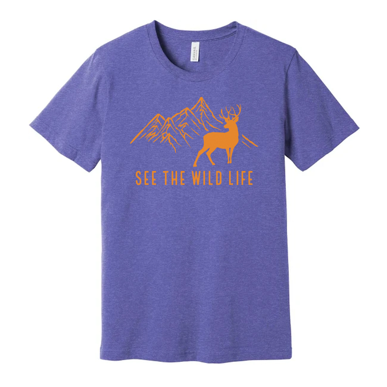 See The Wild Life Mountain Deer Graphic Unisex Outdoor T Shirt With Nature Adventure Theme And Comfortable Fit