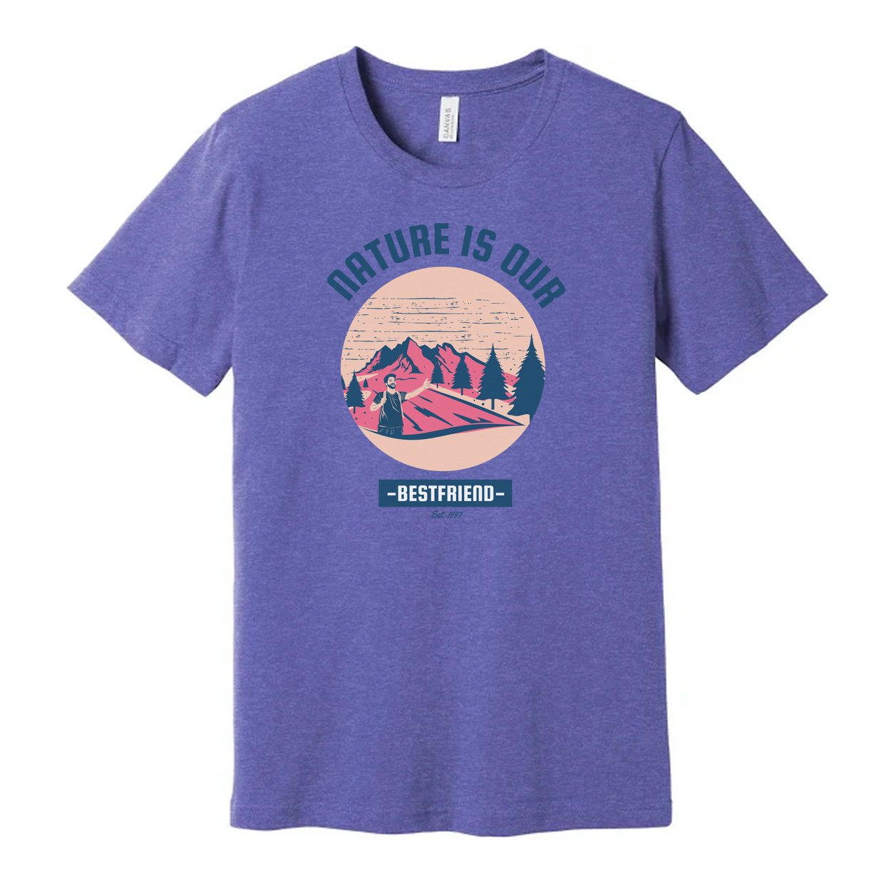 Nature Is Our Best Friend Unisex Graphic Tee With Outdoor Landscape Illustration