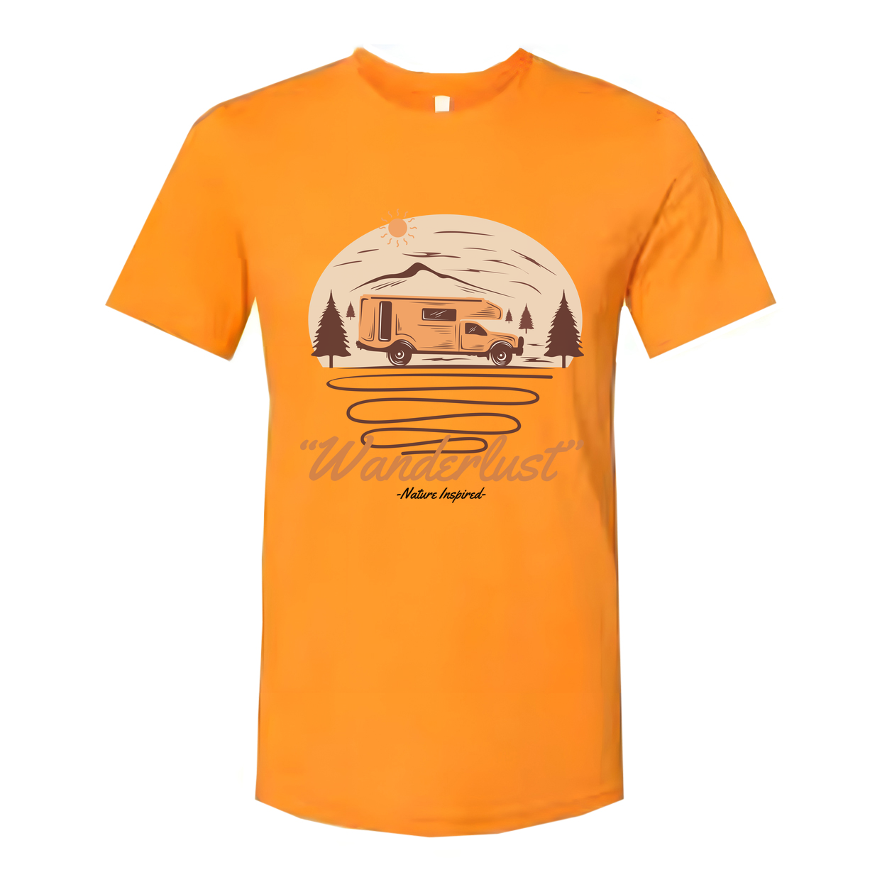 Wanderlust Camper Van Graphic T Shirt For Outdoor Enthusiasts