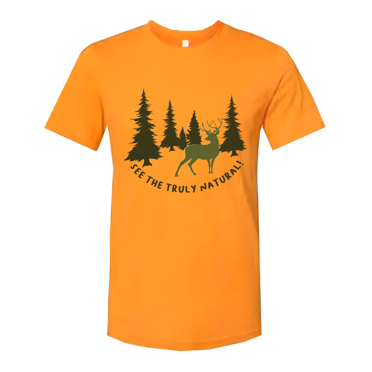 Forest Scene Deer Graphic Tee For Outdoors Enthusiasts Unisex See The Truly Natural