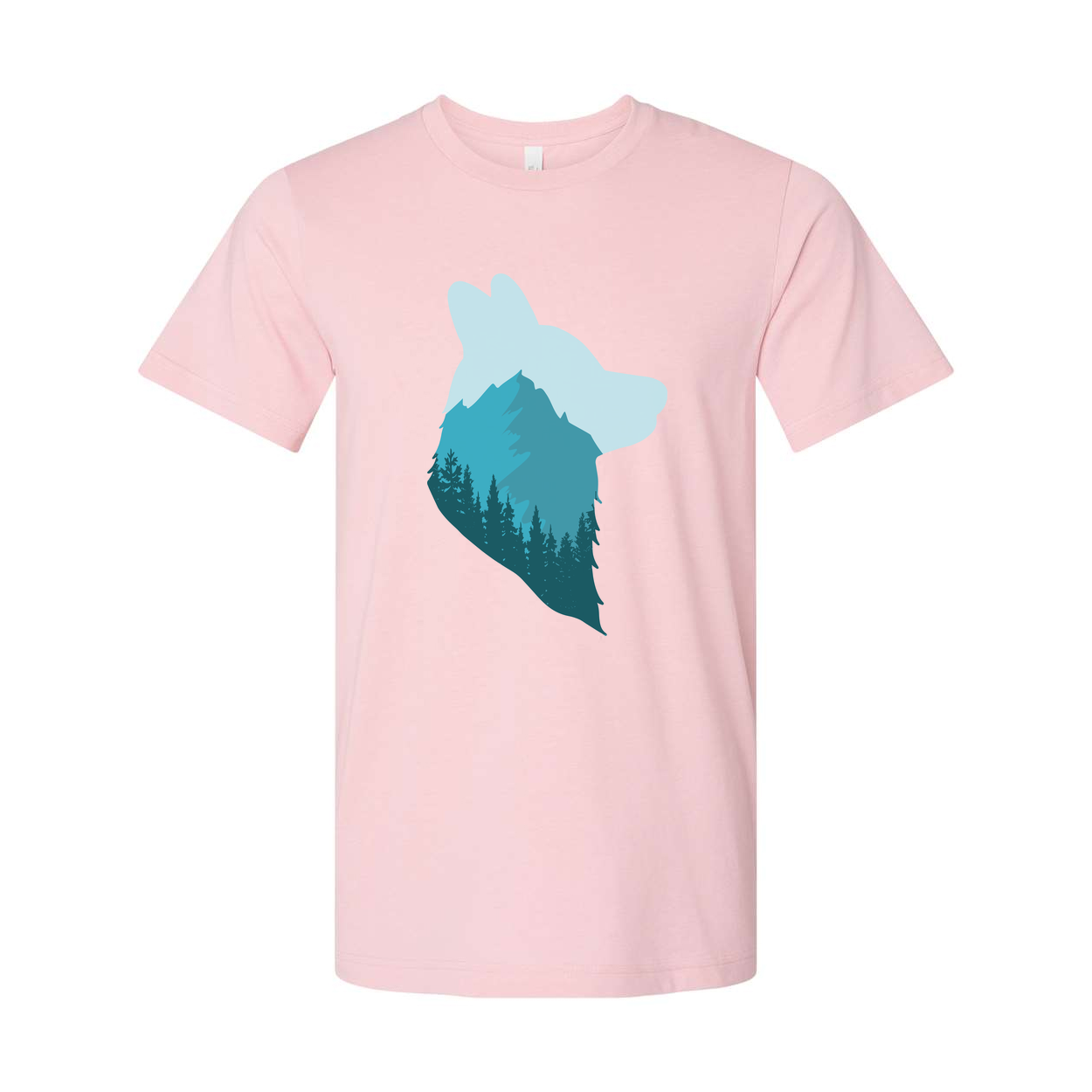 Unisex Outdoor Theme T Shirt With Mountain Landscape Bear Silhouette Graphic For Adventure Lovers