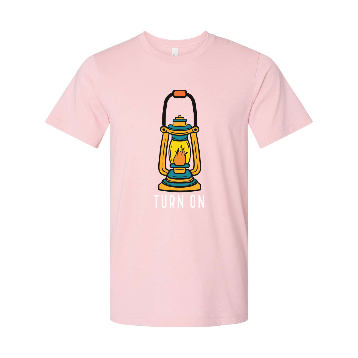 Unisex Outdoor Lantern Graphic Tee With Turn On Message For Adventure Lovers And Outdoor Enthusiasts