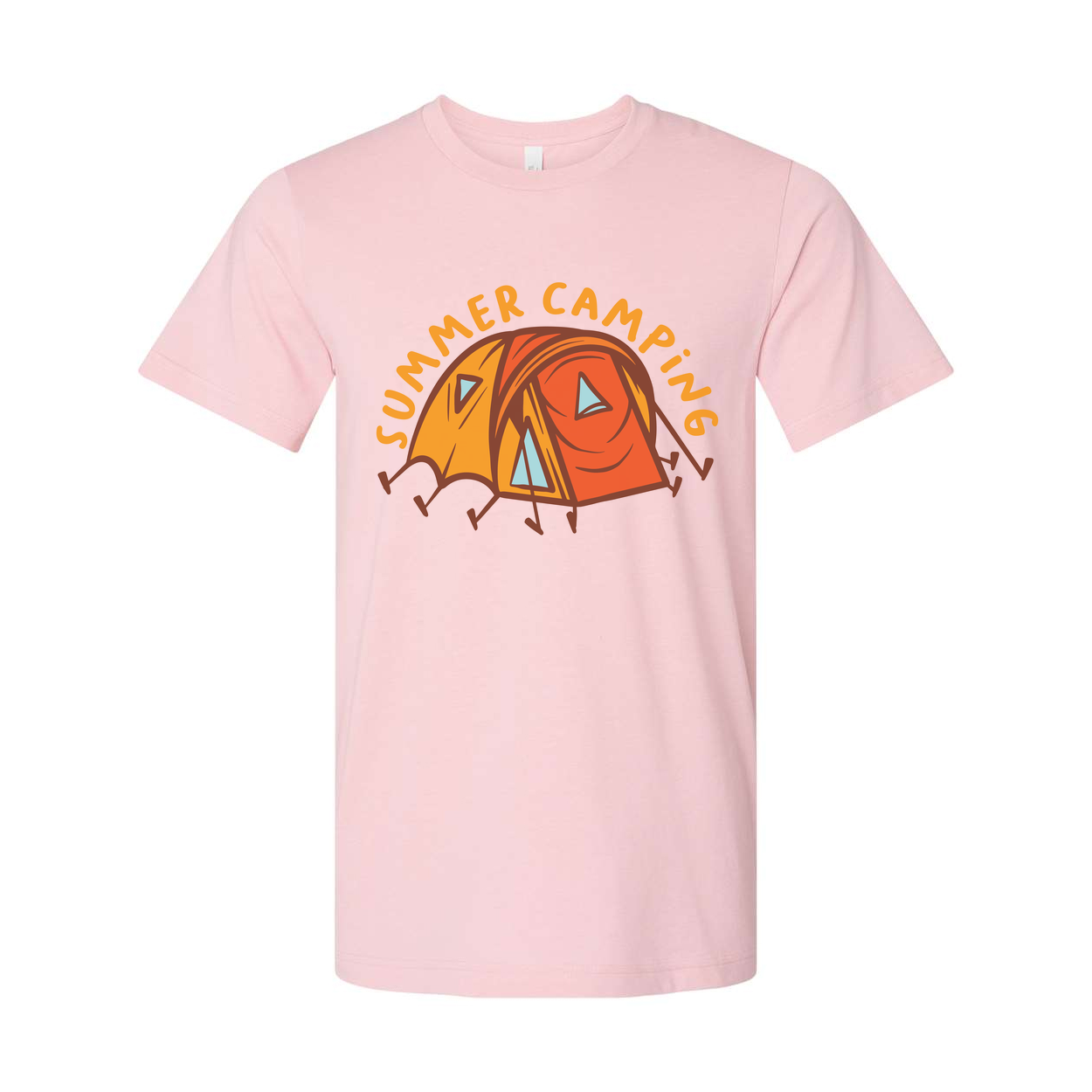 Summer Camping Graphic Tee For Outdoors Enthusiasts, Unisex Tent Design T Shirt For Adventure Lovers