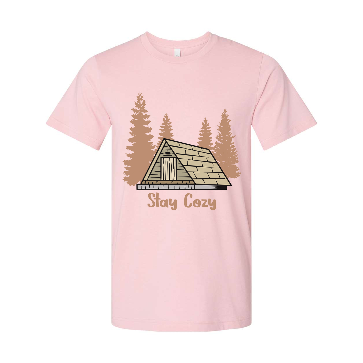 Camping Tent Graphic T Shirt For Outdoors Enthusiasts Stay Cozy Forest Scene Tee