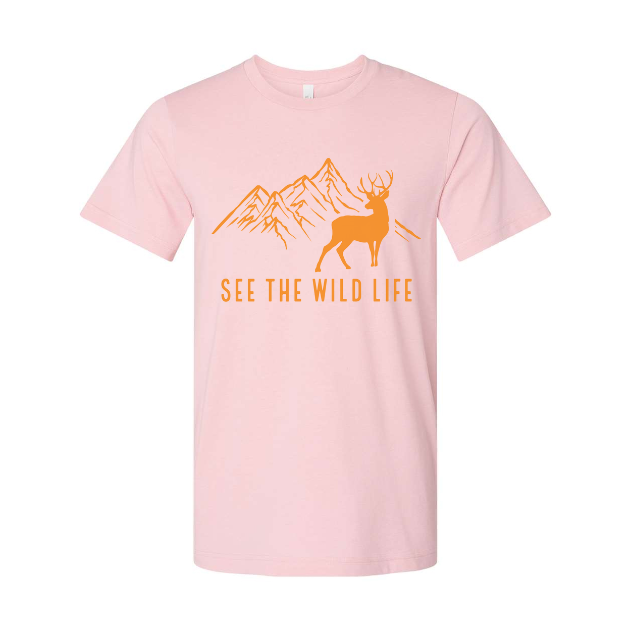 See The Wild Life Mountain Deer Graphic Unisex Outdoor T Shirt With Nature Adventure Theme And Comfortable Fit