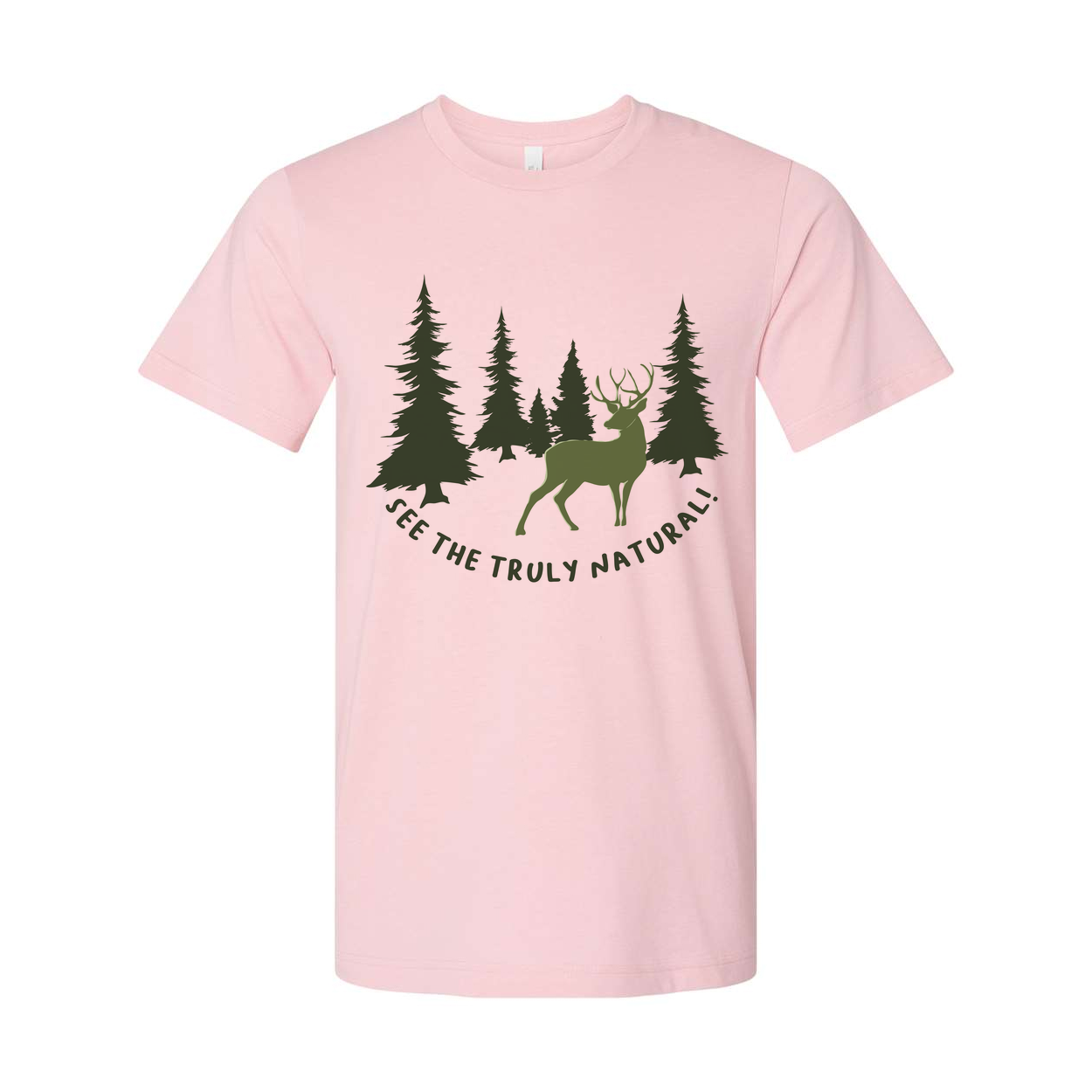 Forest Scene Deer Graphic Tee For Outdoors Enthusiasts Unisex See The Truly Natural