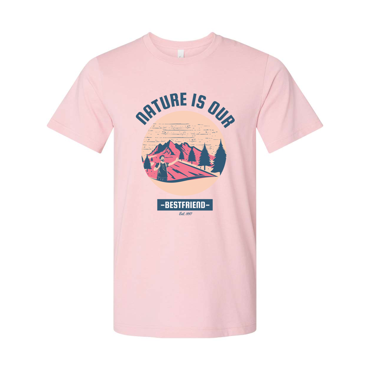 Nature Is Our Best Friend Unisex Graphic Tee With Outdoor Landscape Illustration