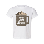 Unisex Outdoor Graphic Tee With Mountain Mug Artwork And In The Mood For Hike Quote
