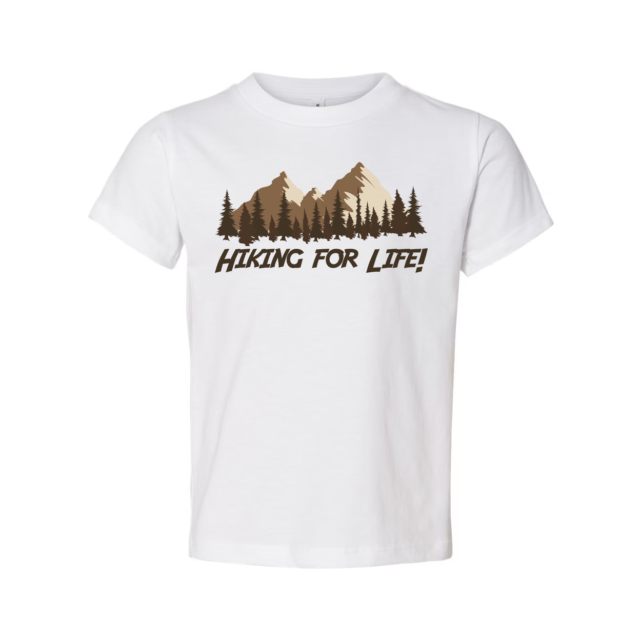 Unisex Outdoor Hiking Graphic T Shirt With Mountain Range And Pine Tree Design For Enthusiasts