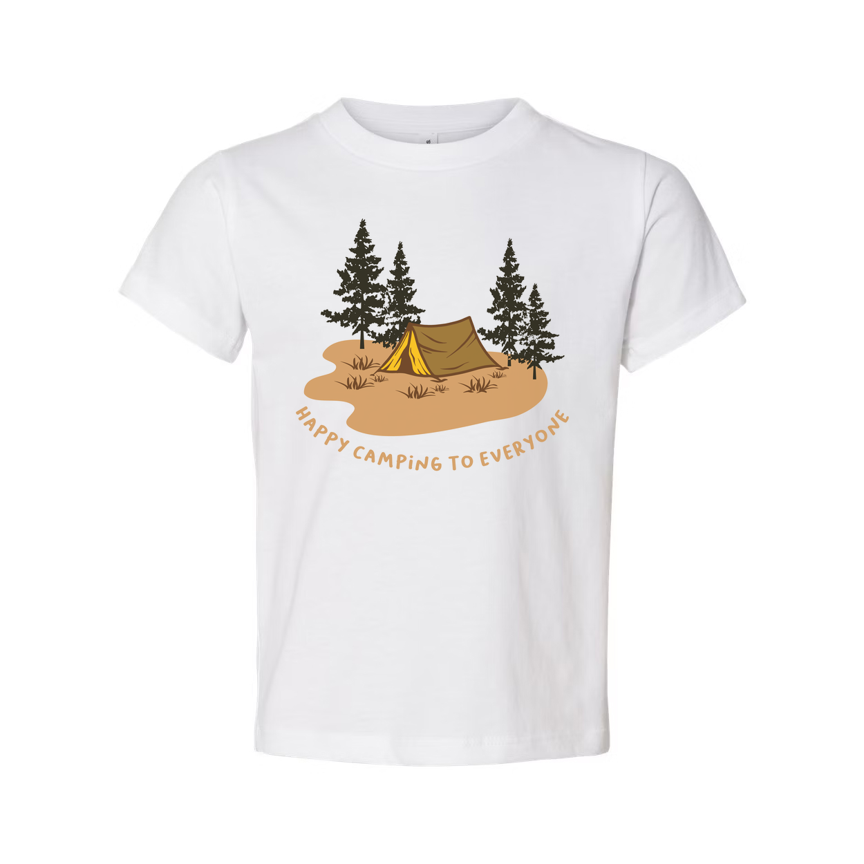 Unisex Outdoor Camping T Shirt With Tent And Pine Trees Graphic For Adventures And Hiking